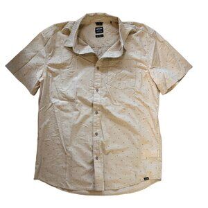 Prana Large Slim Fit Short Sleeve Button Up Shirt